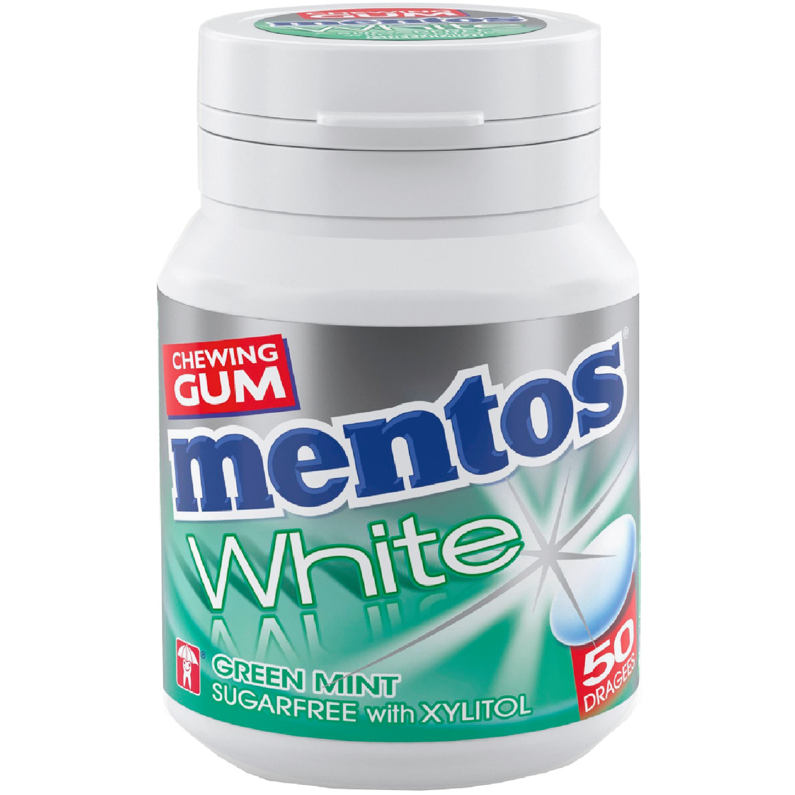 Mentos Gum White Green Mint 75 g