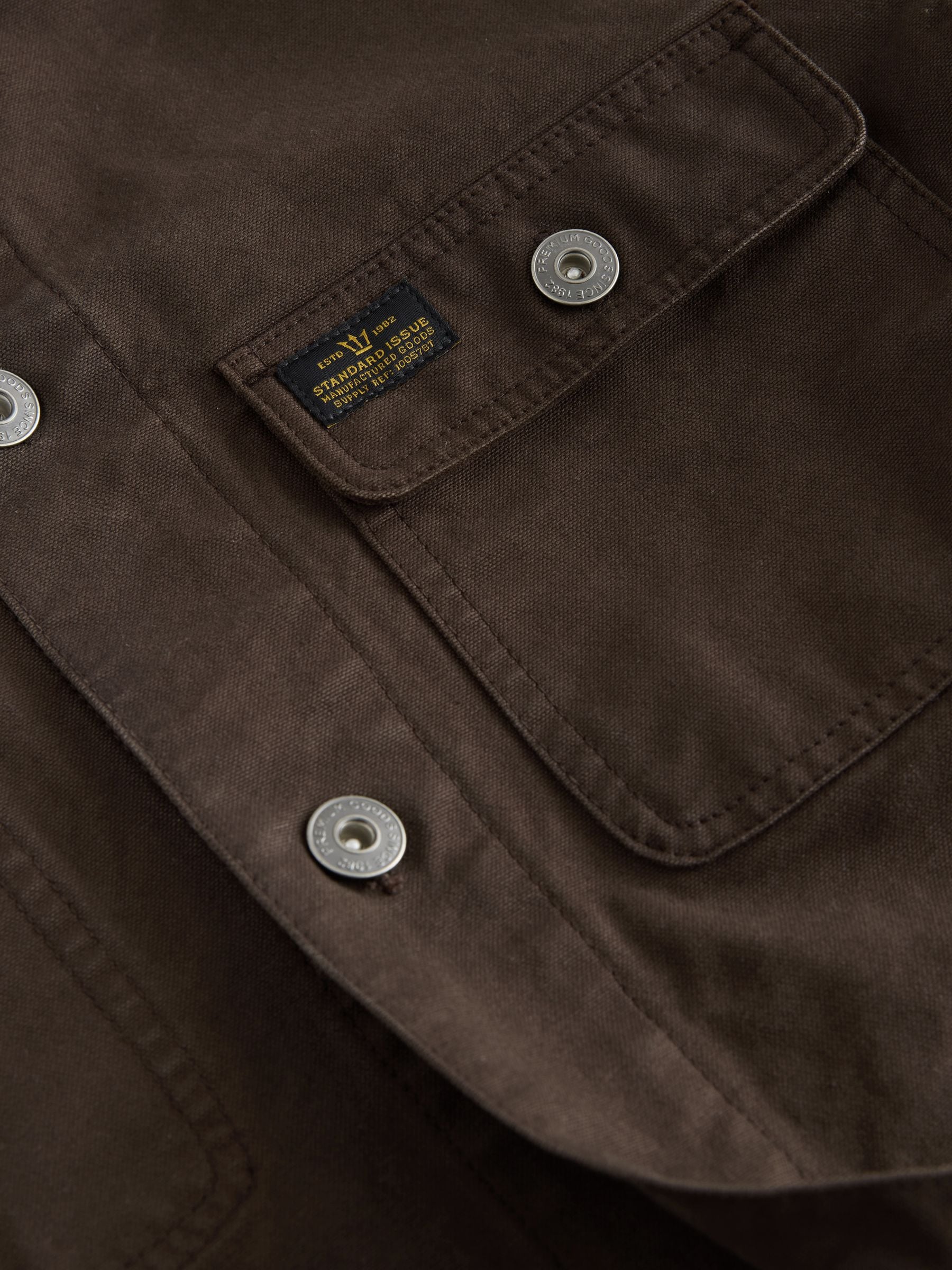 Bruin - Corduroy canvas shacket overshirt met kraag