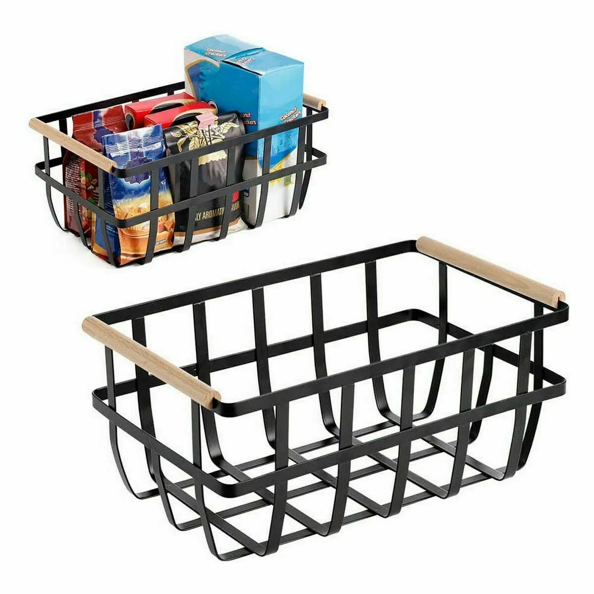 Confortime Panier Multi-usages Confortime Noir (6 Unités)