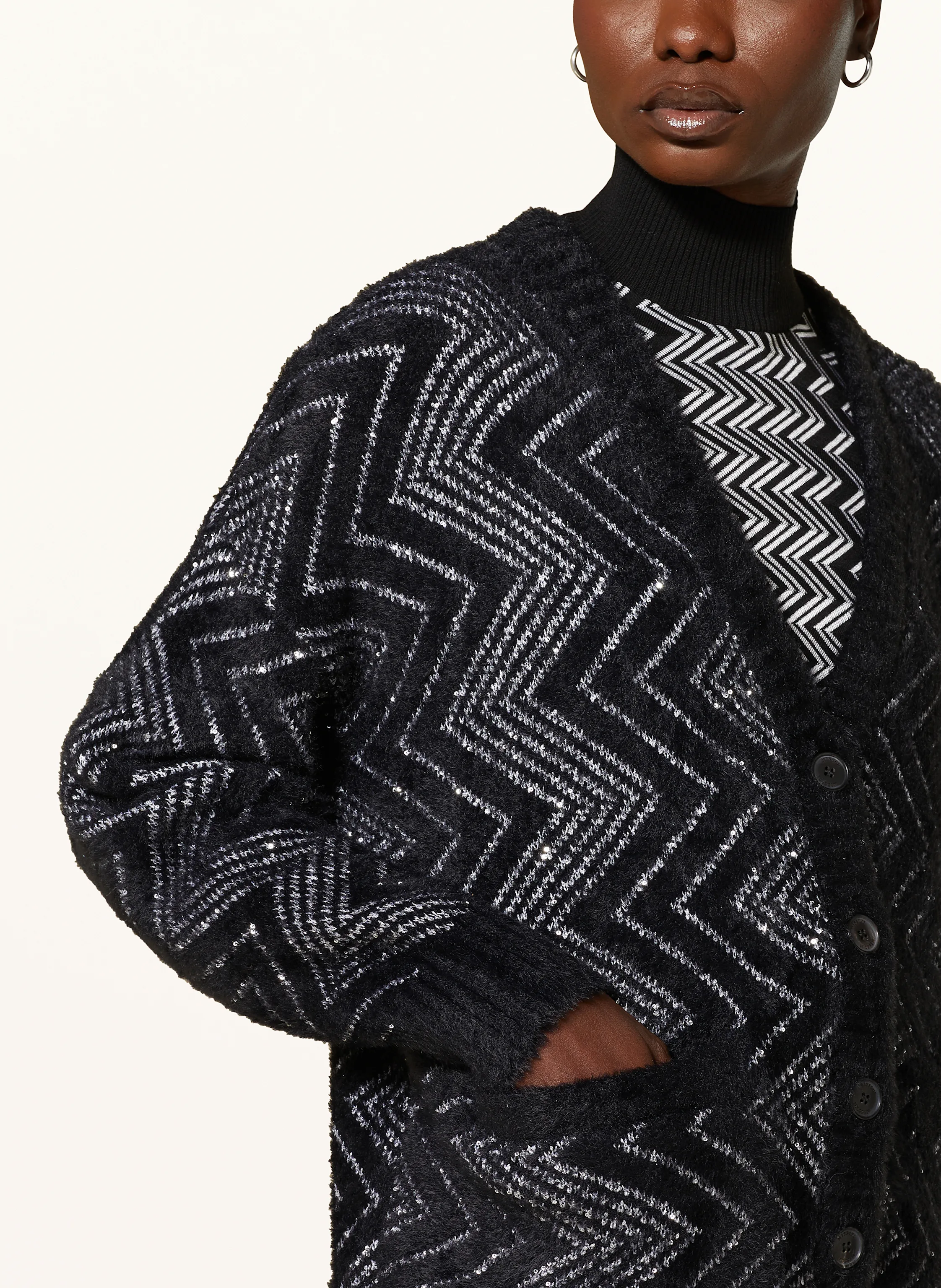 MISSONI Oversized-Strickjacke mit Pailletten