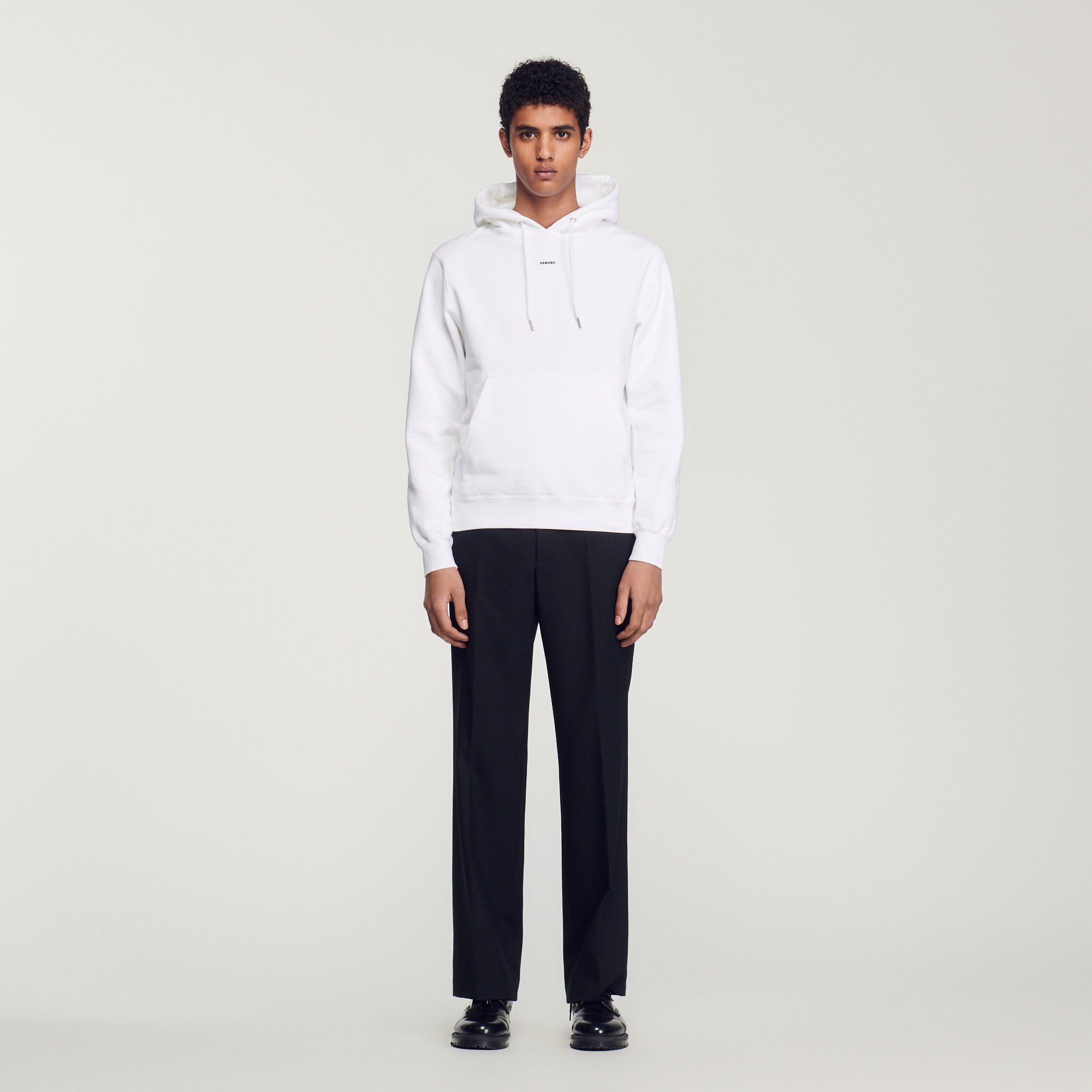 Hoodie Homme brode en coton biologique