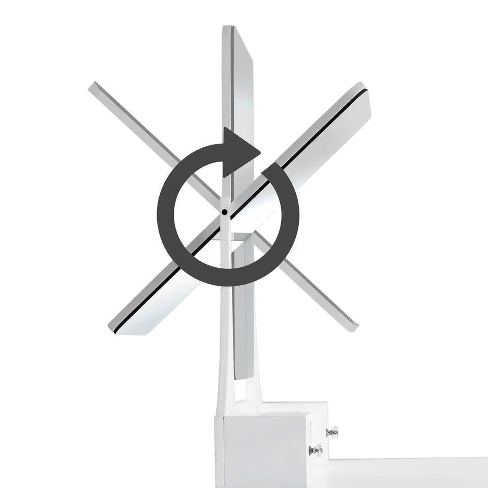 tectake Makeup-tafel Claire met hocker, Wit