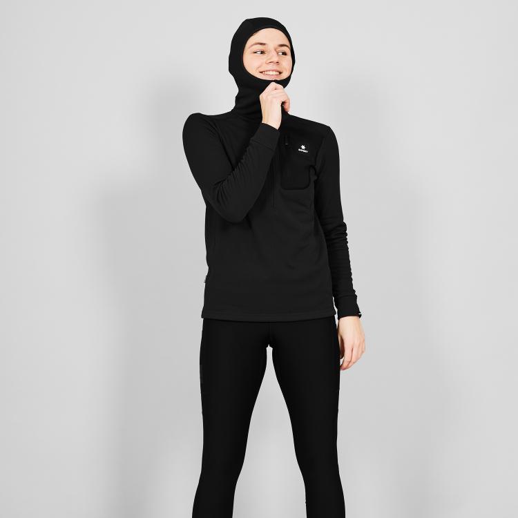 Saysky Combat Half Zip Fleece Hoodie Womens Black