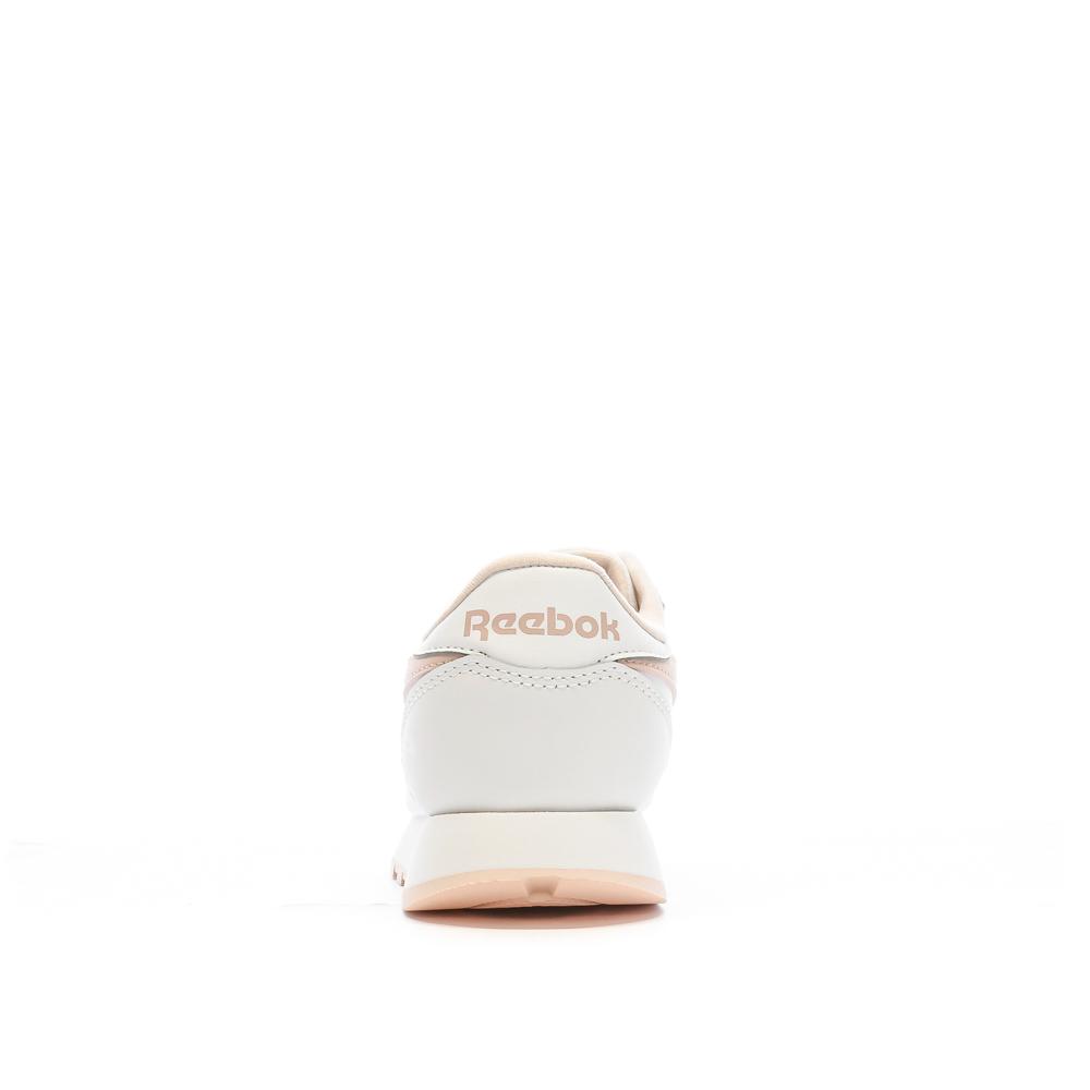Reebok Baskets Blanches/Roses Femme Reebok Classic Leather