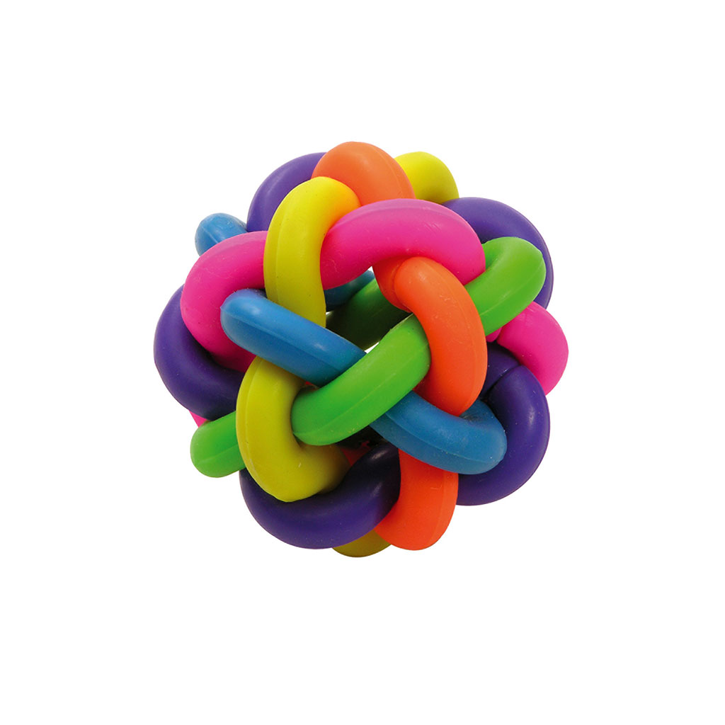 Jouet pour chien boule caoutchouc D 6cm