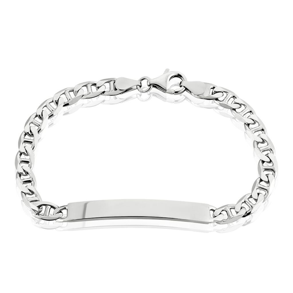Bracelet Identité Argent Blanc Bobbi