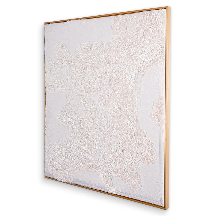 Studio Mykoda - SAHAVA Fur 1, 100 x 120 cm, cream / Rahmen Kiefer natur