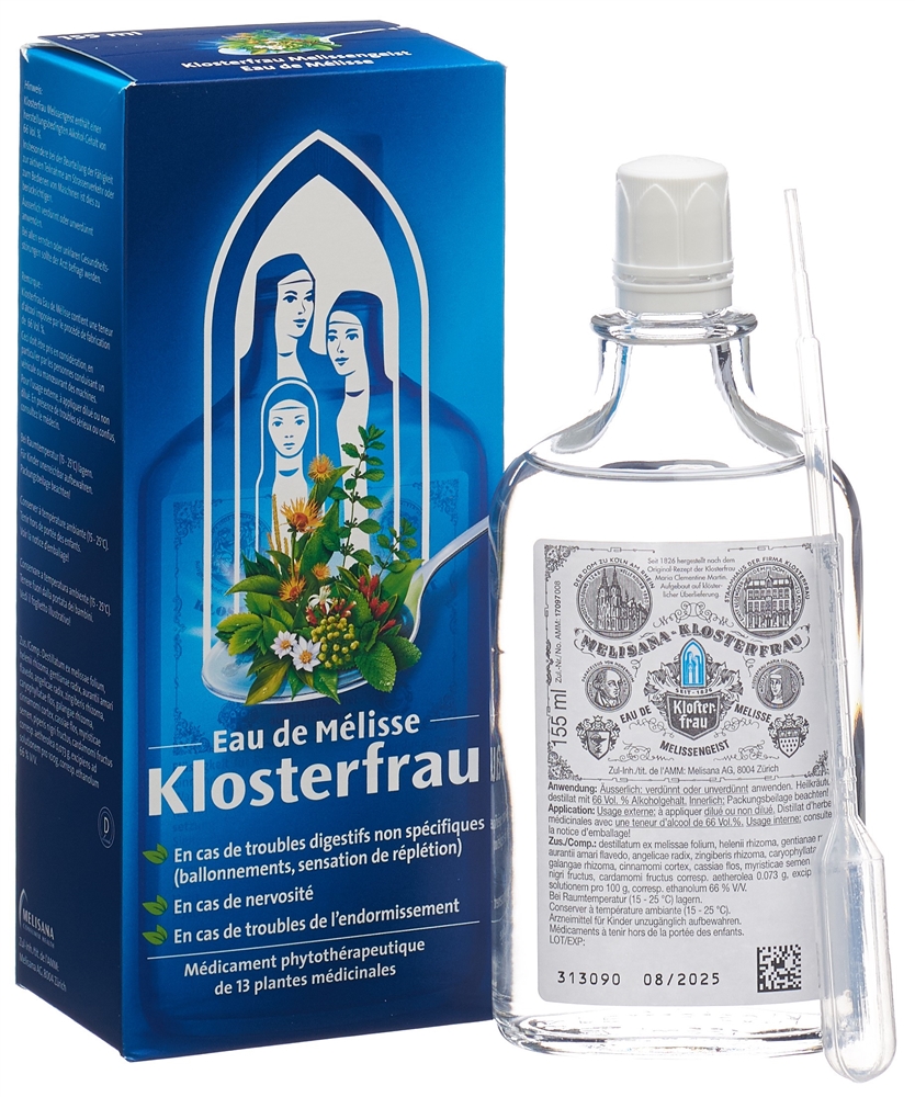 KLOSTERFRAU Melissengeist<br>155 ml, Flasche, Lösung zum Einnehmen