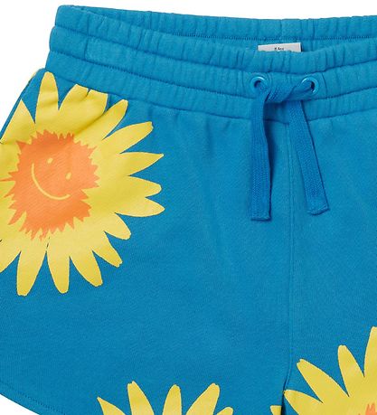 Stella McCartney Kids Sweatshorts - Blau m. Gelb