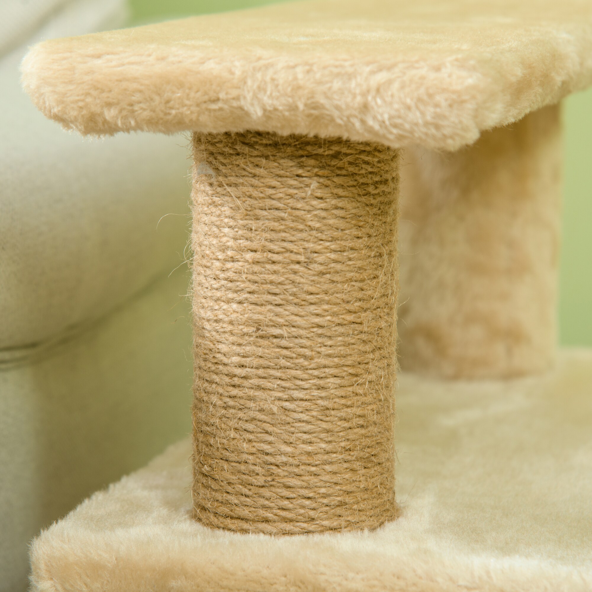 PawHut Hundetreppe mit Hütte beige 60L x 40B x 66H cm