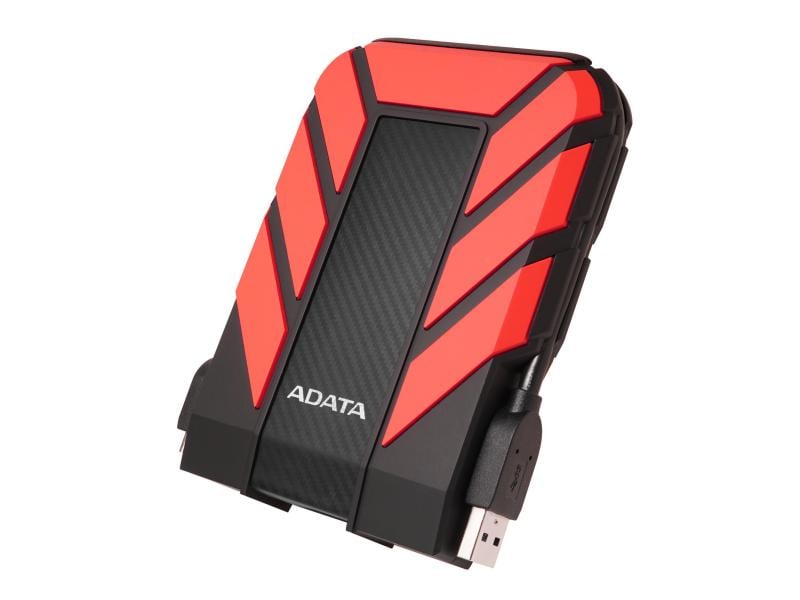 ADATA Externe Festplatte AHD710P 1 TB, Rot/Schwarz Externes Festplattenlaufwerk