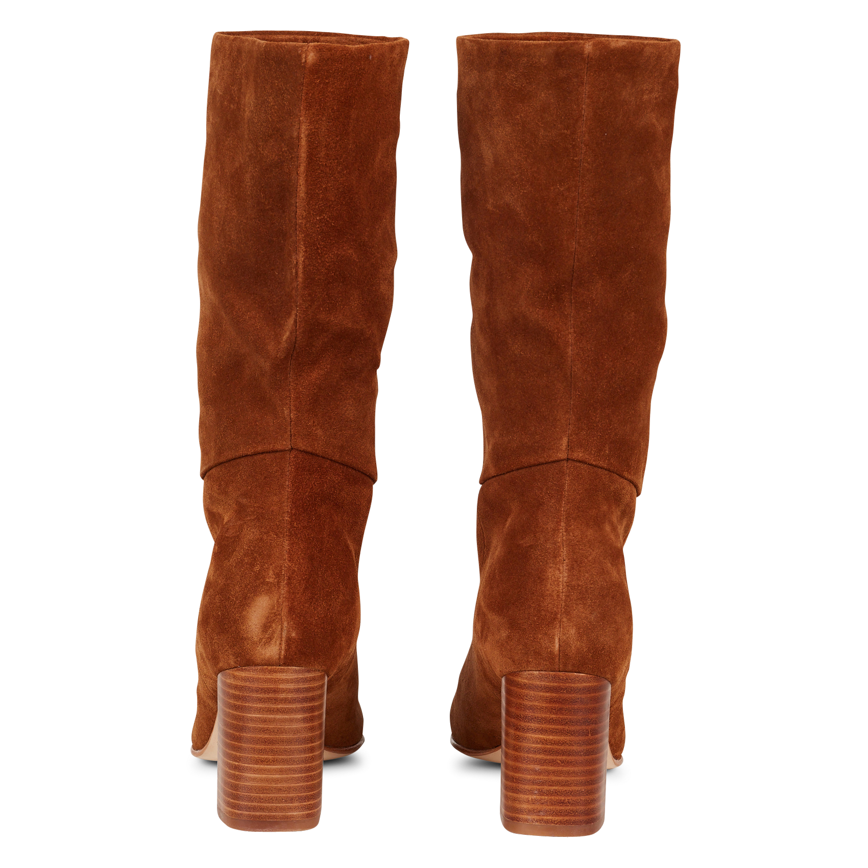 ALBI BIS - Bottes à talon en cuir velours | Marron