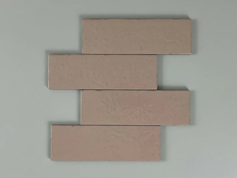 Tegelsample: Jabo Kalma wandtegel 19x6cm roze glans