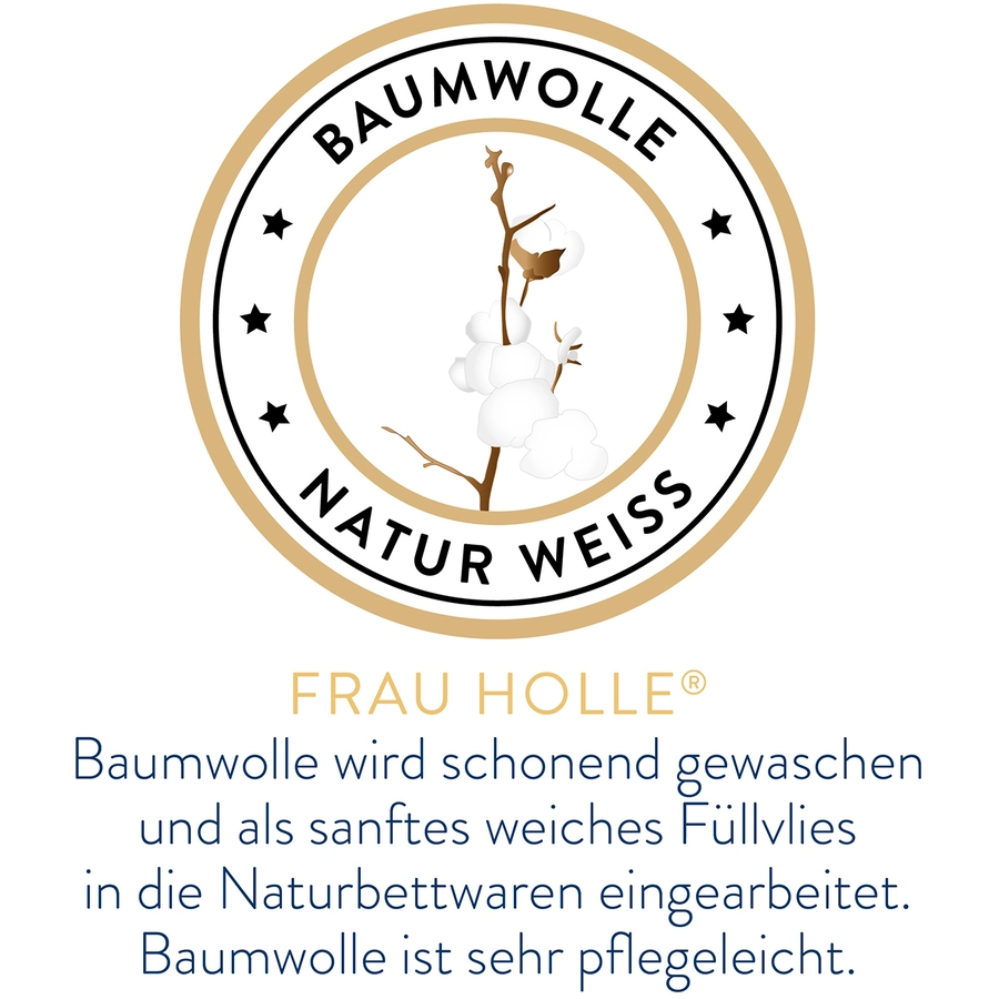 Frau Holle Kinder Kopfkissen - 100% Baumwolle (BIO) Naturweiß
