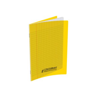 Conquérant Classique - Cahier polypro 17 x 22 cm - 96 pages - grands carreaux (Seyes) - jaune