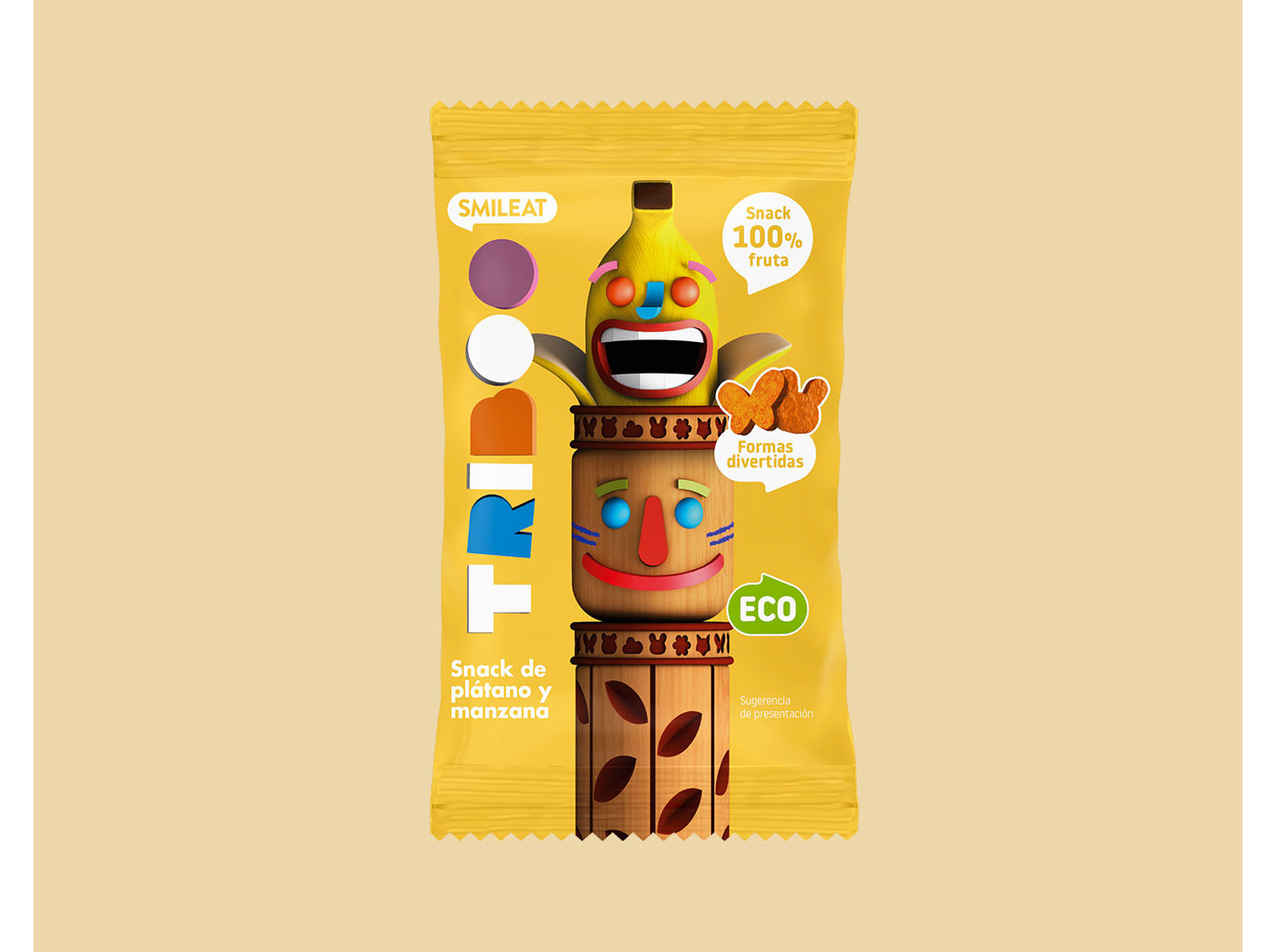 SNACK FRUTA SMILEAT MAÇÃ E BANANA BIO 25G