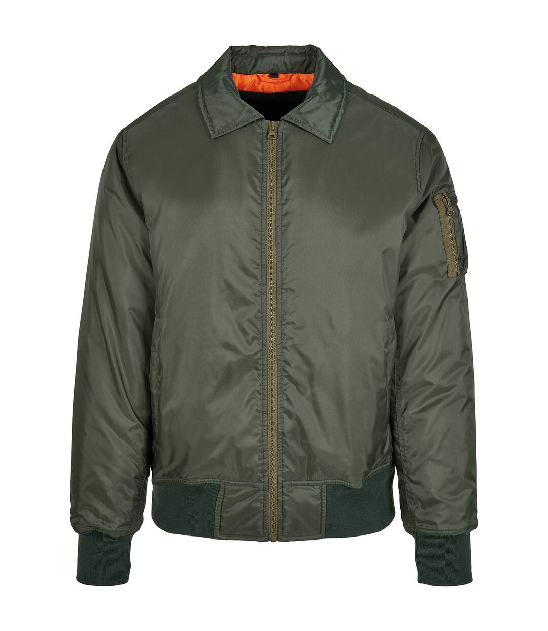 Build Your Brand - Blouson d'aviateur - Homme (Vert kaki foncé) - UTRW8109