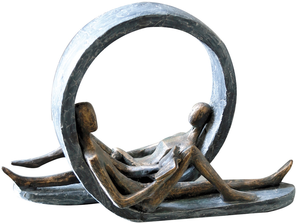 Casablanca by Gilde Dekofigur »Skulptur Auszeit« Dekoobjekt, Höhe 22 cm, mit Spruchanhänger, Wohnzimmer