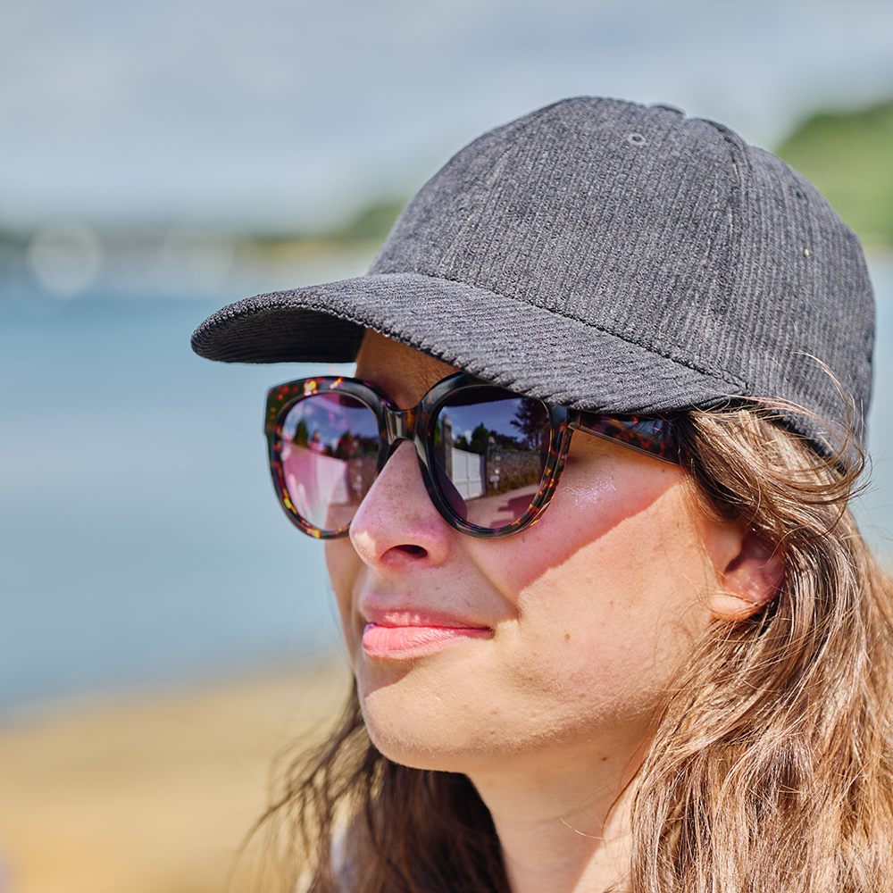 Casquette Adulte Velours Côtelé Noir