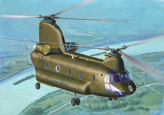 Revell - Chinook Ch-47D Model - 1:144 - Level 4 - 03825