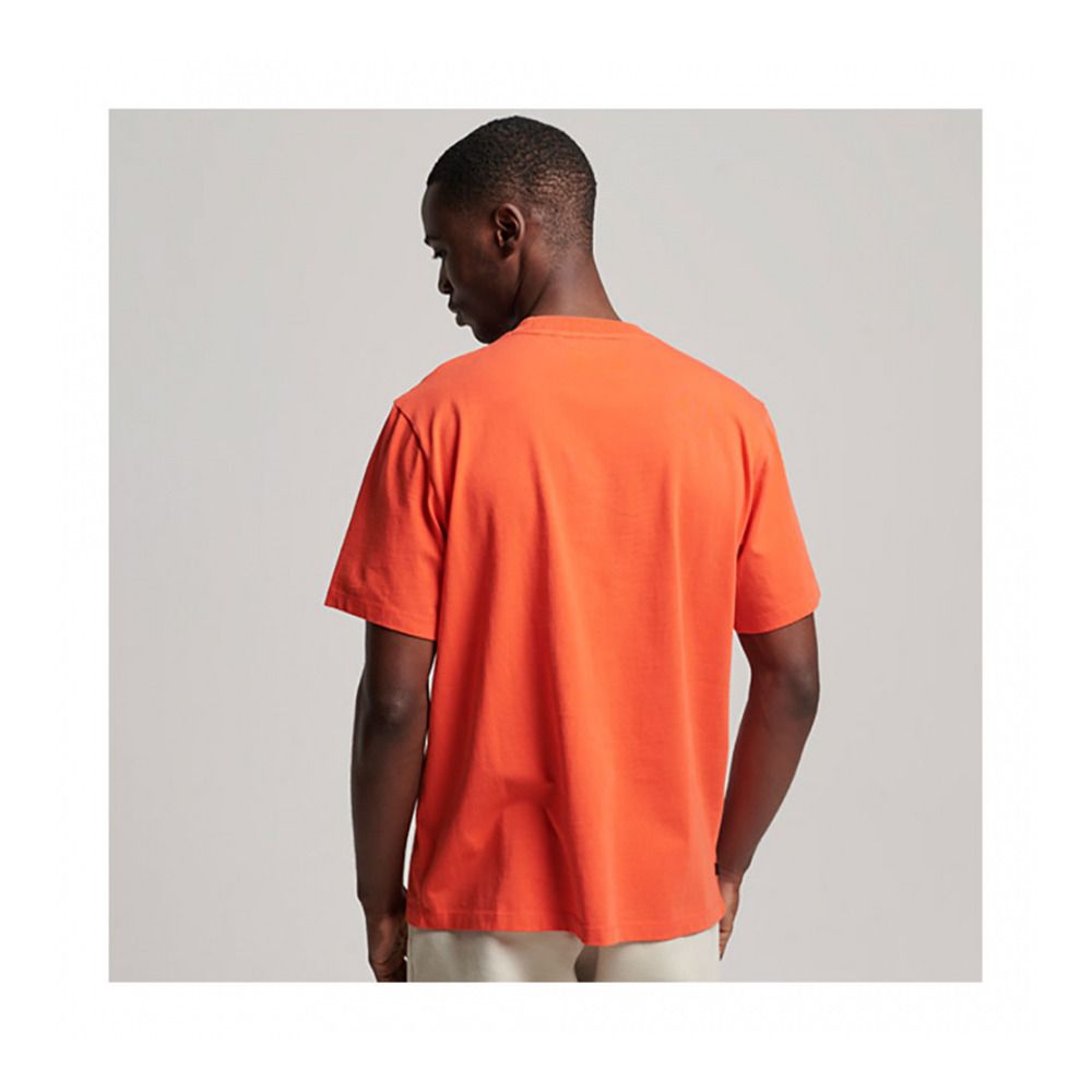 Superdry CODE STACKED LOGO - Tee-shirt Homme sunset red