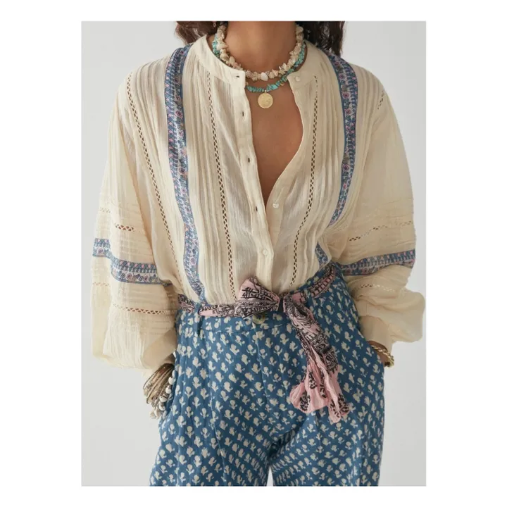 Maison Hotel Blouse Brodée Alberta | Ecru