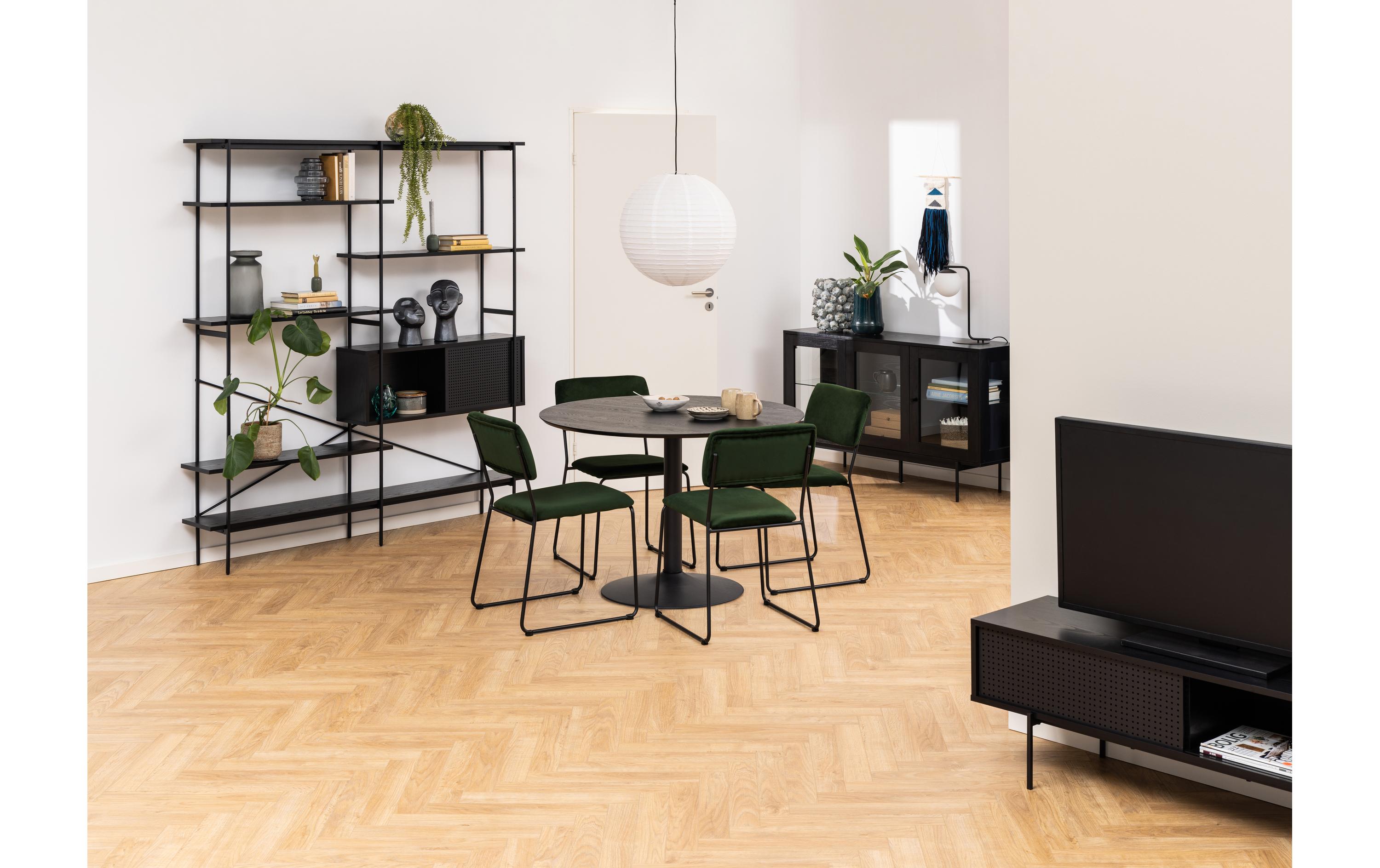 TV-Möbel Angus 140 x 40 x 44.5 cm, Schwarz<br>TV-Kommode