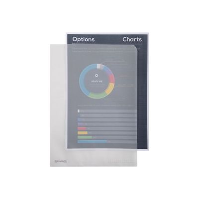 Exacompta - 50 Pochettes coin papier - A4 - transparent blanc