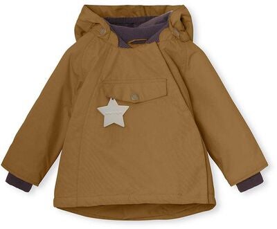 MINI A TURE Wang Vinterjakke, Rubber Brown