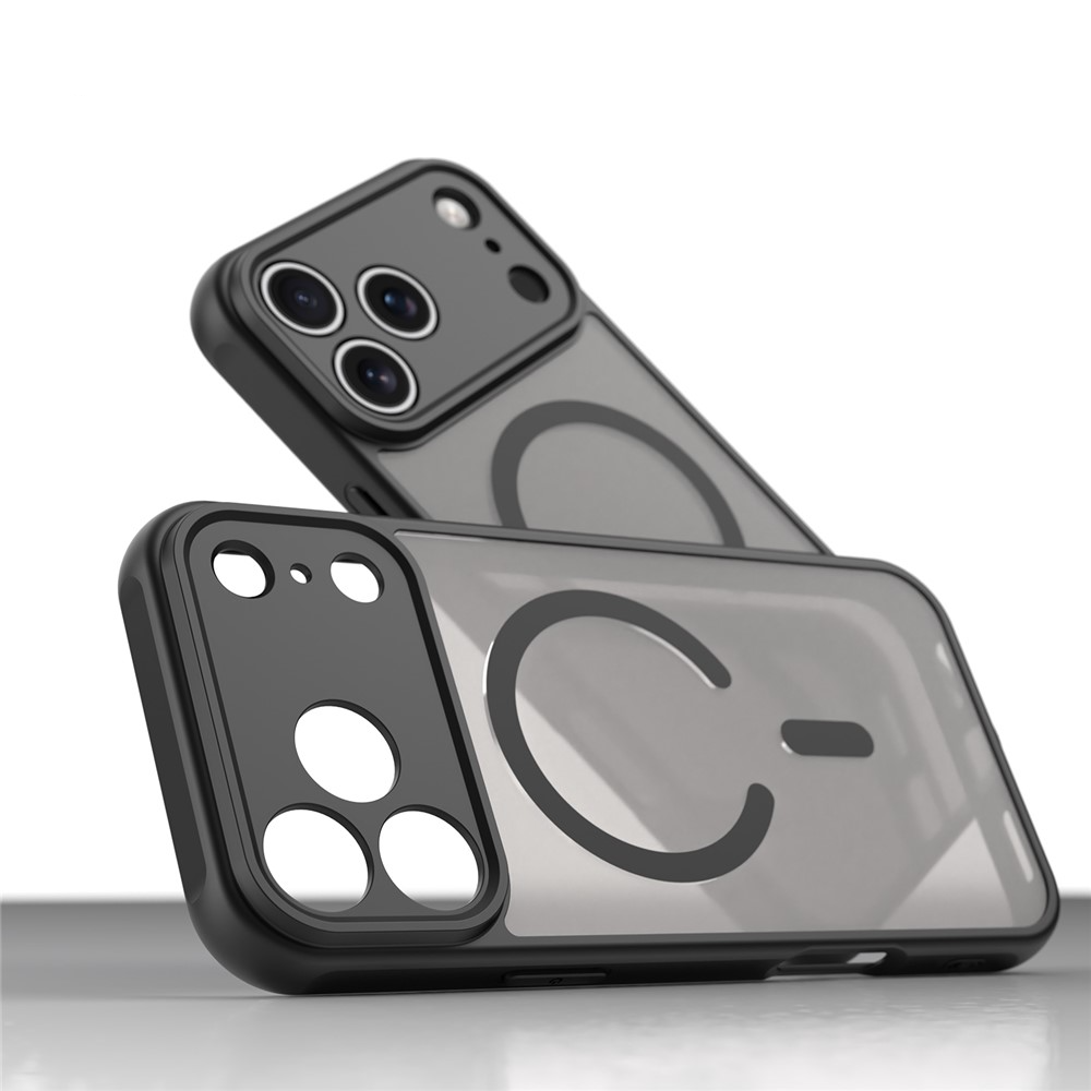 iPhone 17 Pro Max MagSafe Hybrid Hülle mit TPU Bumper   Kameraschutz - Schwarz (Matt)