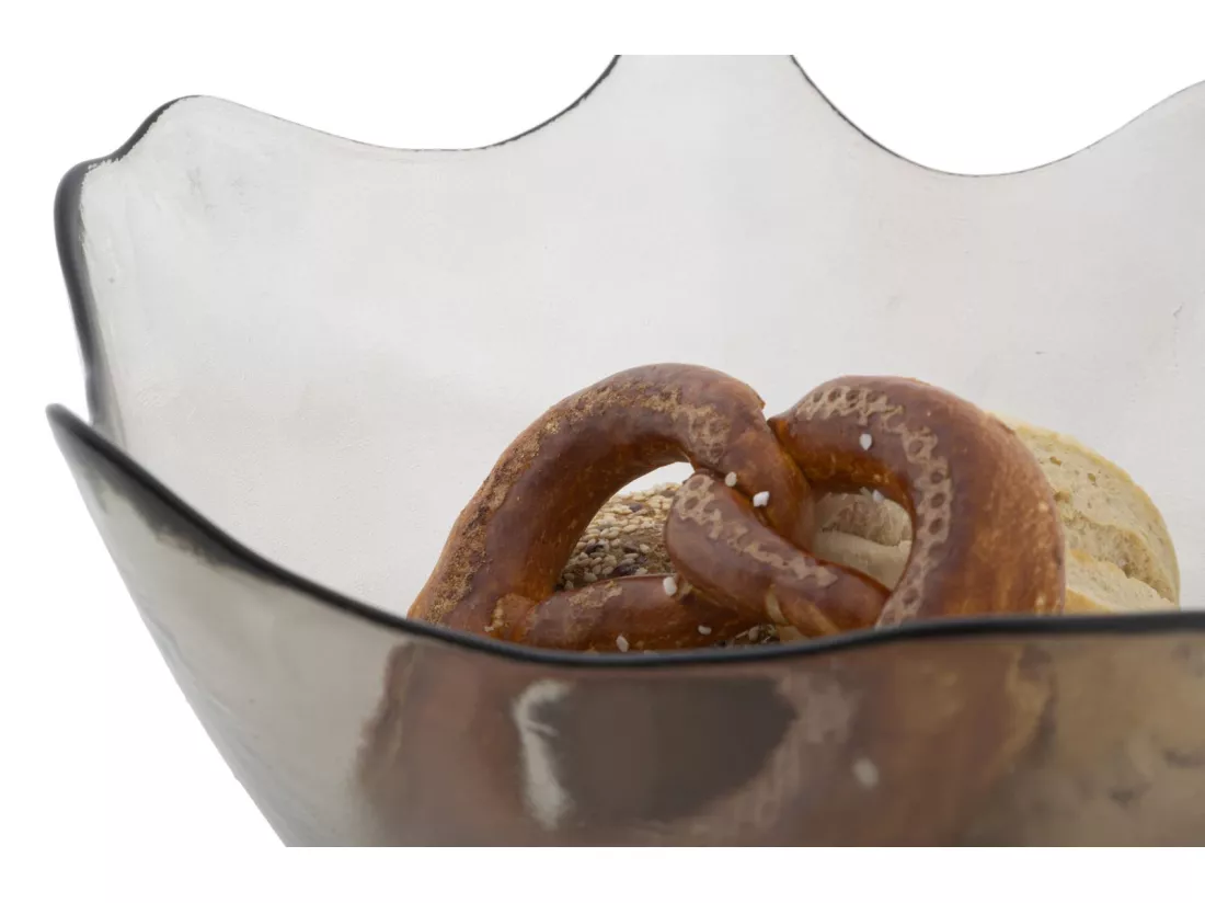 Bol en verre gris Ø 30x18 cm