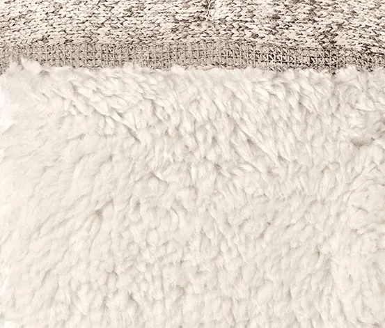 Teddy-Strickfleecejacke, beige