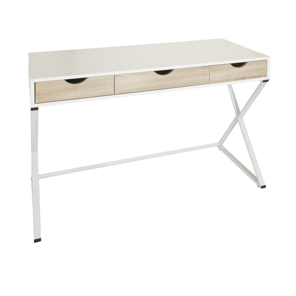 Schreibtisch EASY FLOW III Melaminharzbeschichtete Spanplatte, Gestell pulverbeschichteter Stahl hjh OFFICE