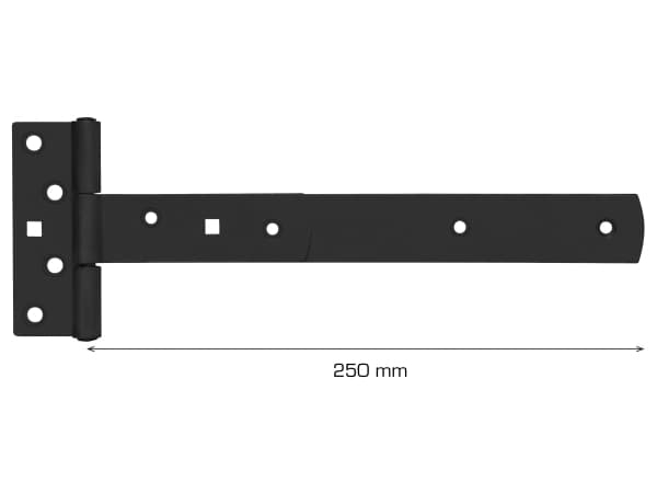 HOME It® T-hængsel matsort 250 x 30 mm zinkbehandlet carbonstål