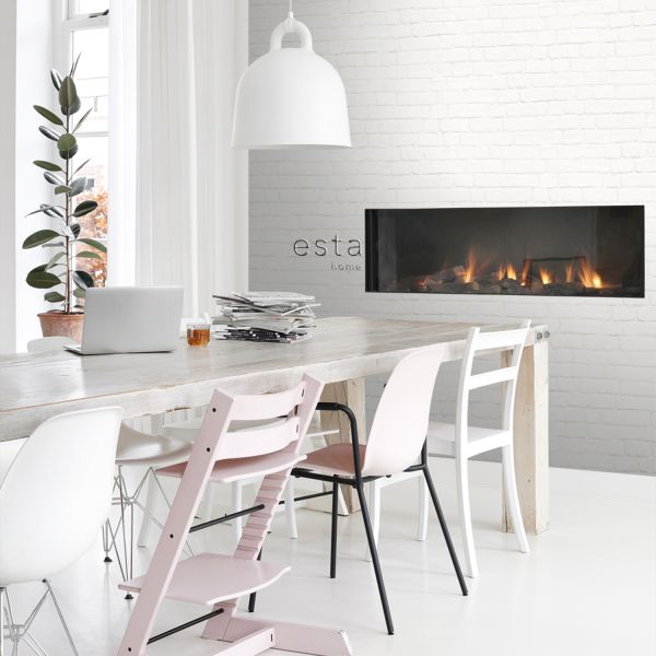 Estahome Bakstenen Behang I - 0,53 x 10,05 m - Grijs