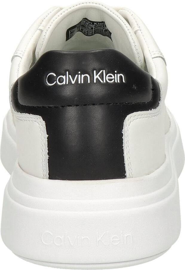 CK Calvin Klein Sneakers van leer met contrastgarnering model 'LACE UP'