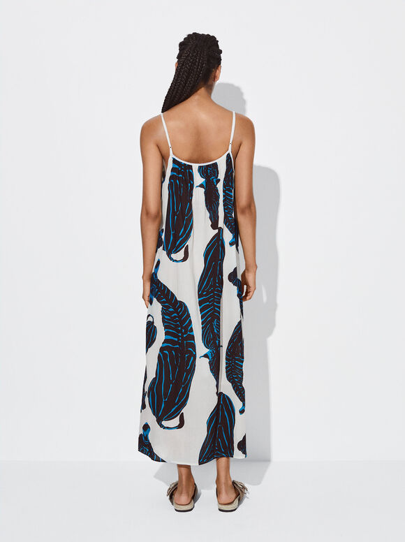 Vestido Cebra Estampado - Multicor