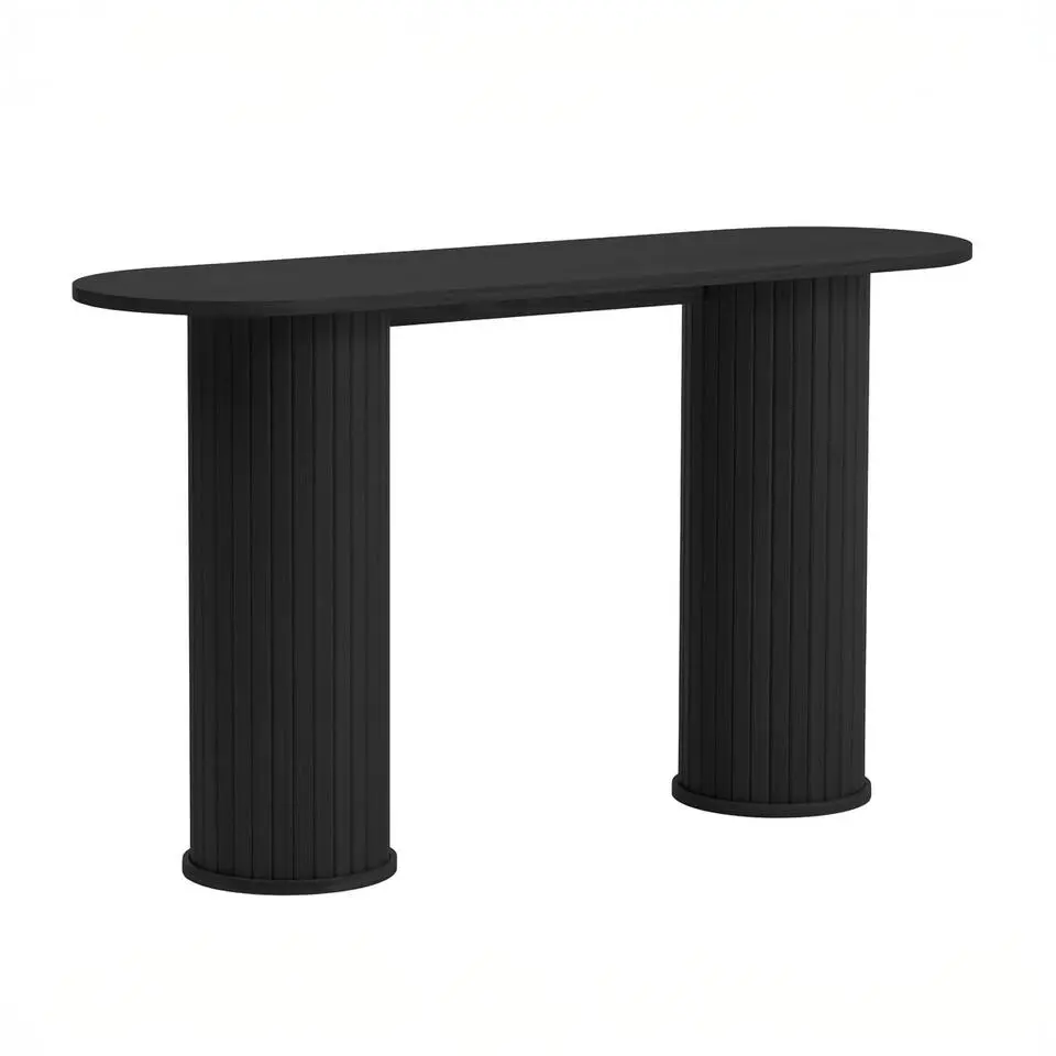 Sidetable Zwart Eikenhout - 130x40x75cm - Nola