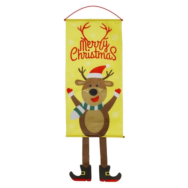 Glædelig jul Flag Xmas hængende banner dørdekoration
