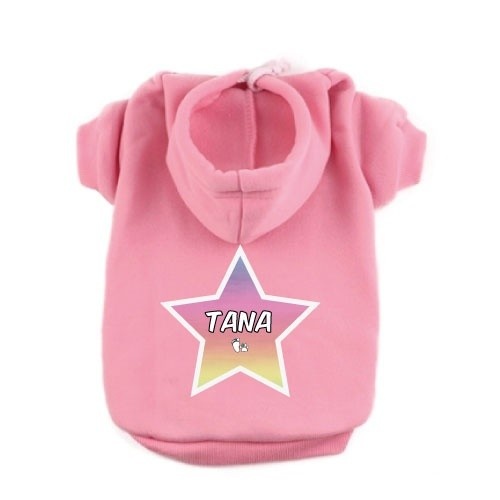 Moletom rosa com estrela para cães
