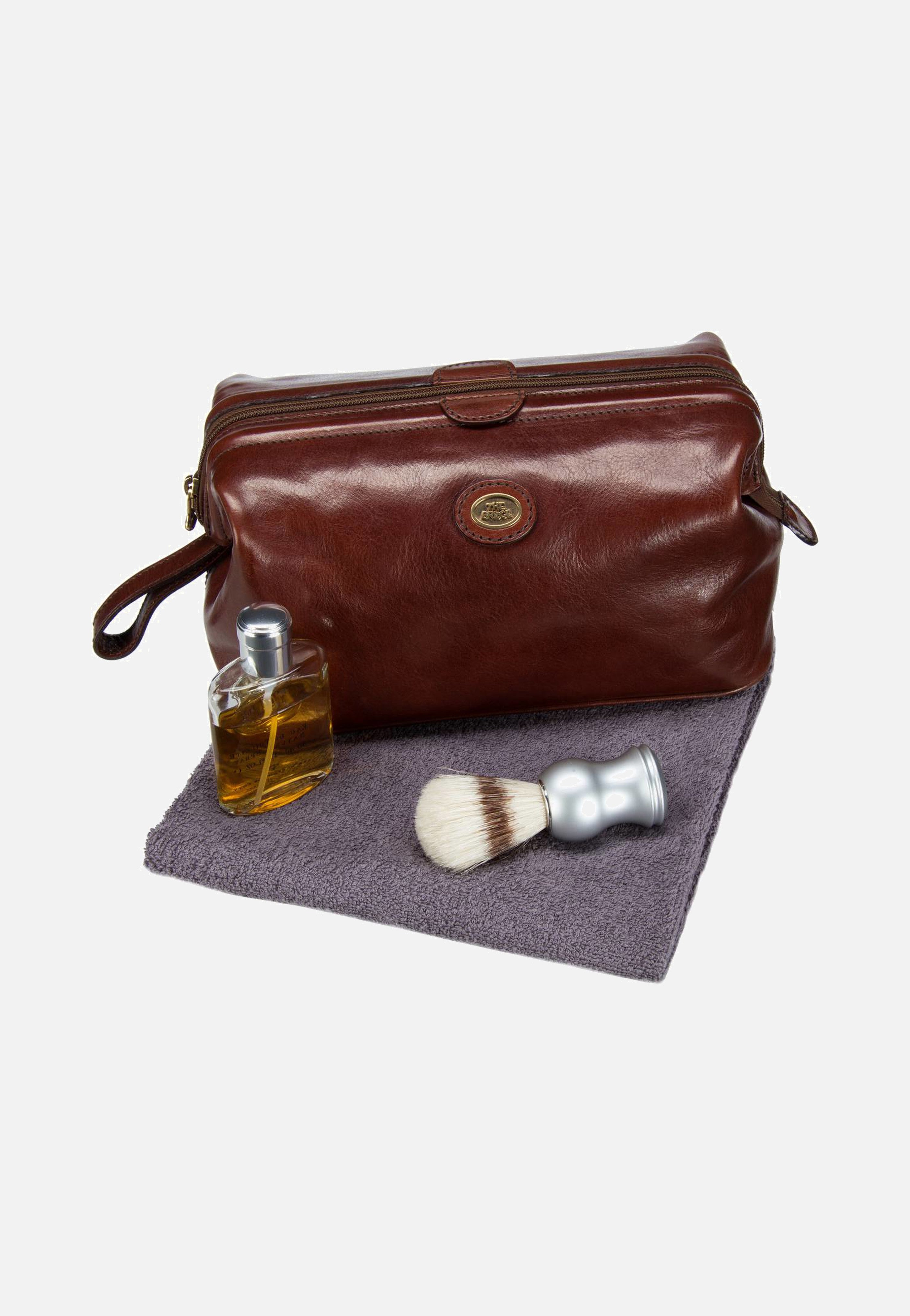 Story Viaggio Kulturtasche Braun - Kulturbeutel