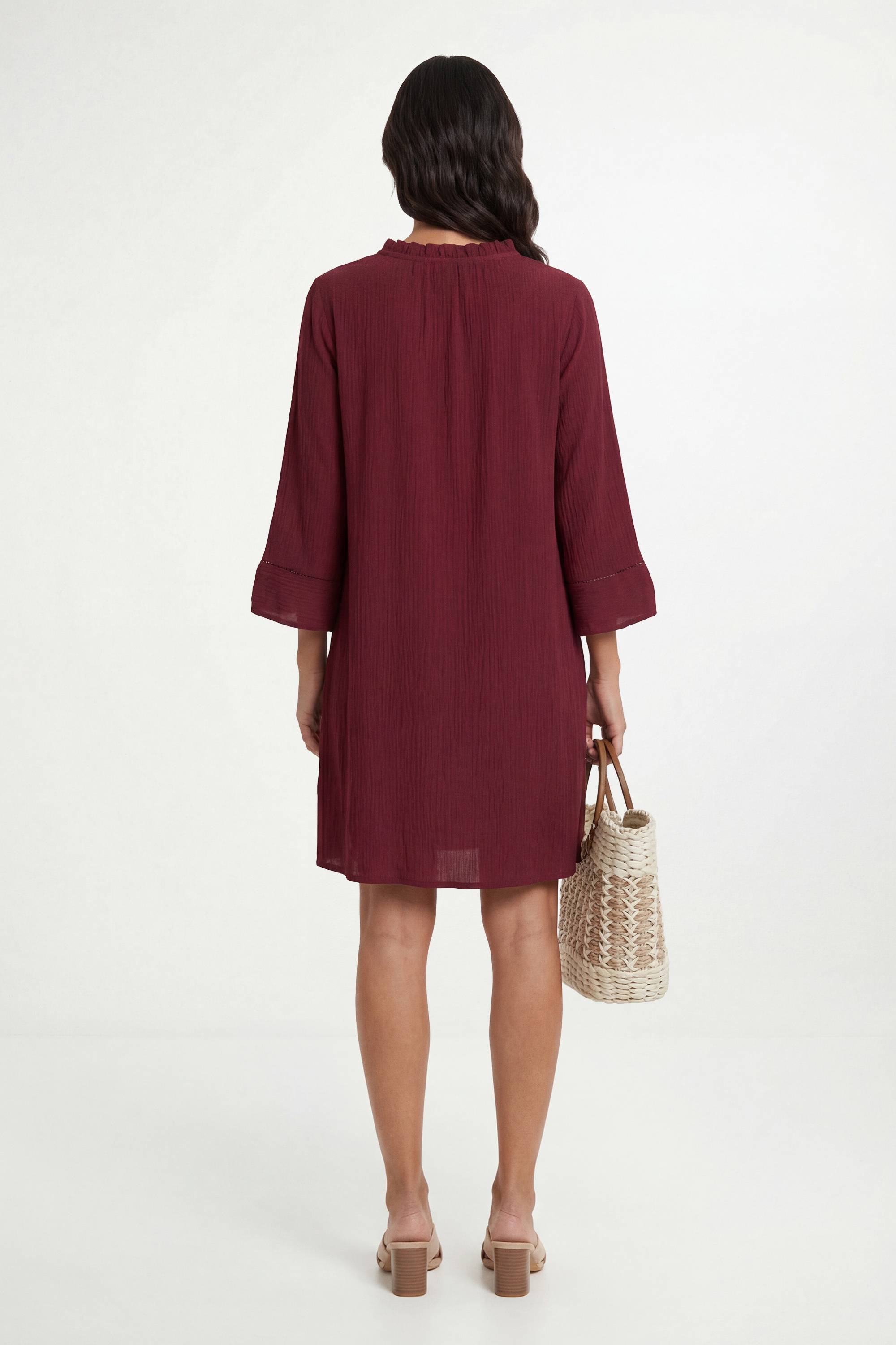 Wallis Robe Droite D'été En Gaze De Coton