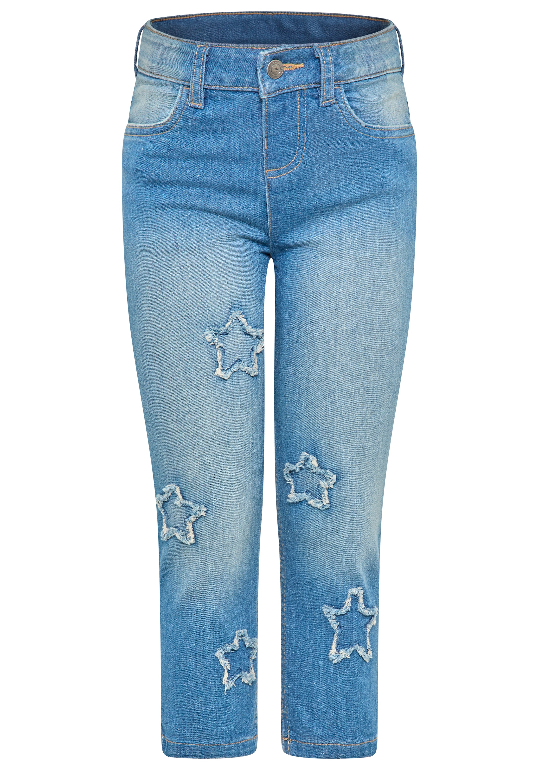 KangaROOS Stretch-Jeans »Stretchjeans mit Applikation«, Jeans mit süssen Sternen-Aufnähern