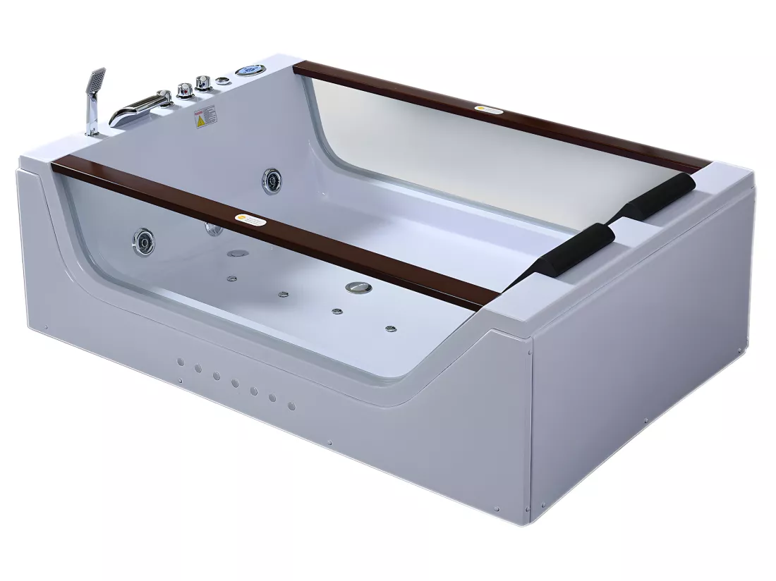 Baignoire hydromassage pour 2 personnes 180 X 120 cm 18 jets – Pearl