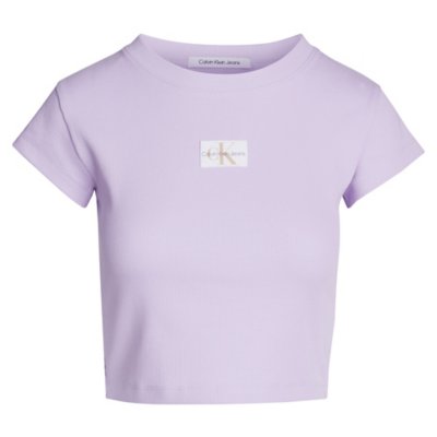 Tee-shirt à manches courtes femme Woven Label CALVIN KLEIN
