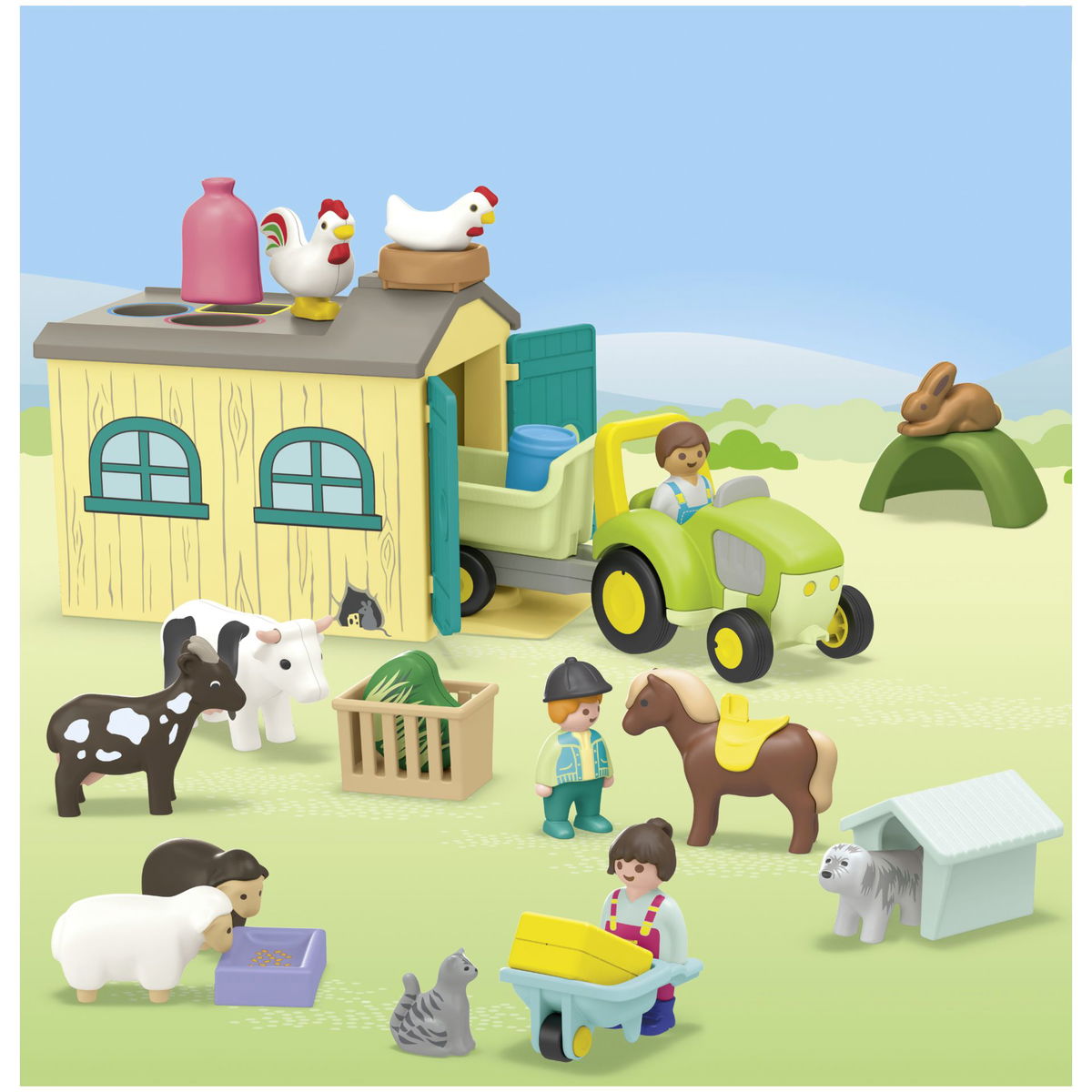 PLAYMOBILPLAYMOBIL   JUNIOR 71656 Bauernhof Abenteuer mit Traktor
