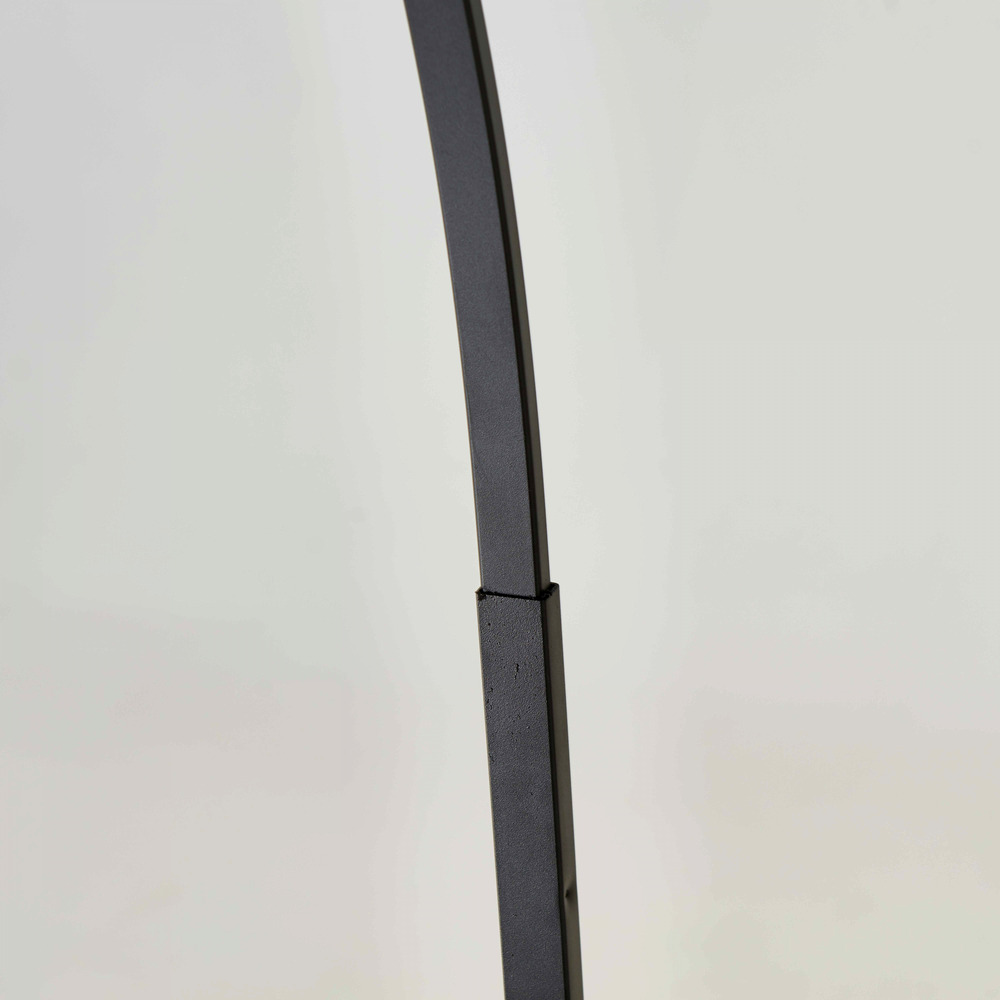 Lampadaire arche ronde en acier gris