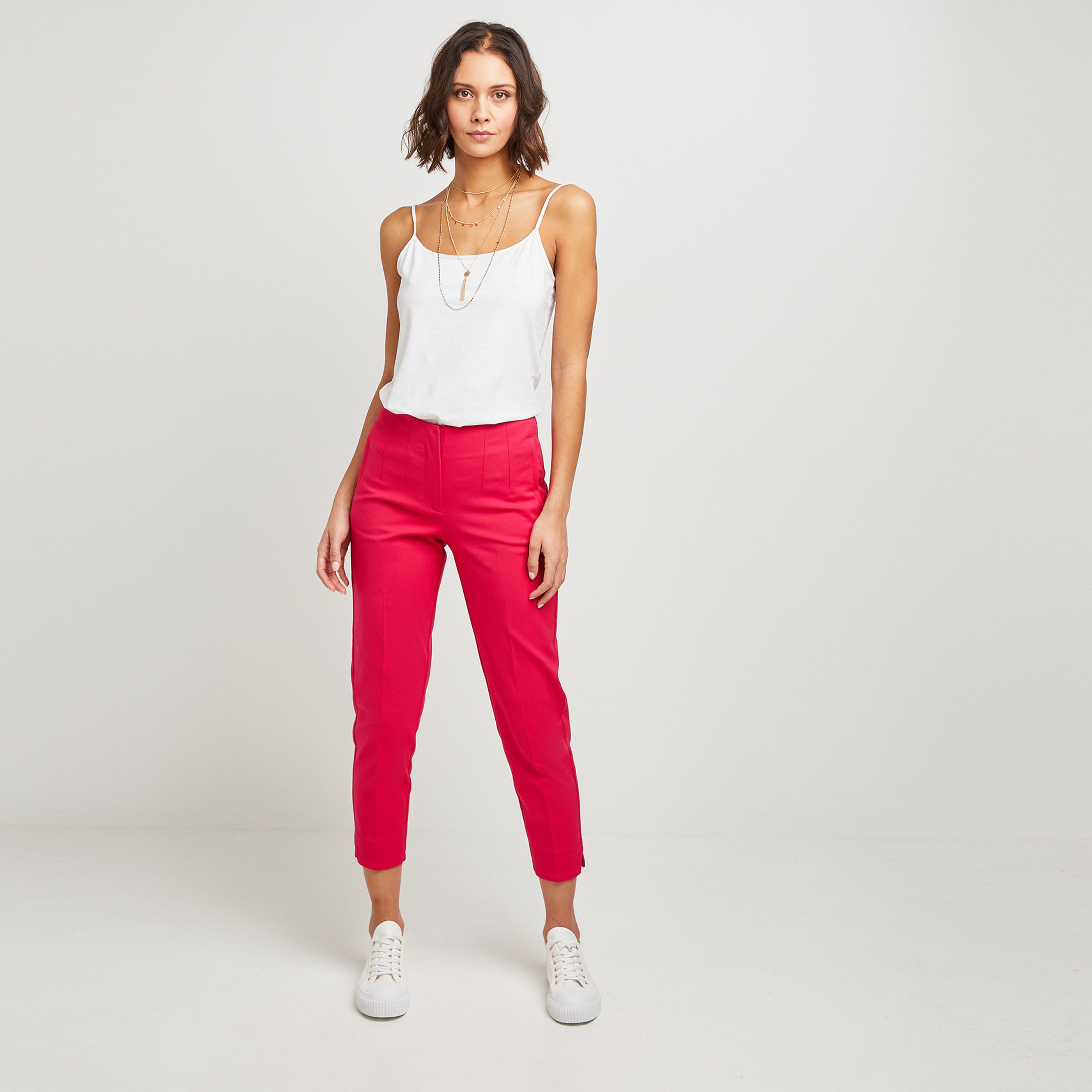 Pantalon cigarette femme - ROSE