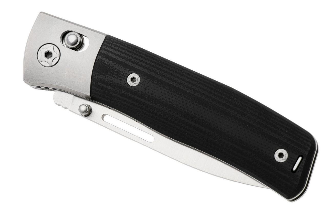 LionSteel NiNi NN2 GBK M390 Satin, Titanium Bolsters, Black G10, zakmes, Gianni Pauletta design