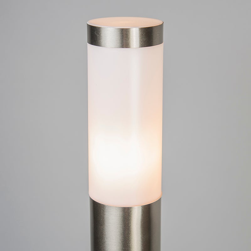 Moderne buitenverlichtingsmast staal 110 cm IP44 - Rox